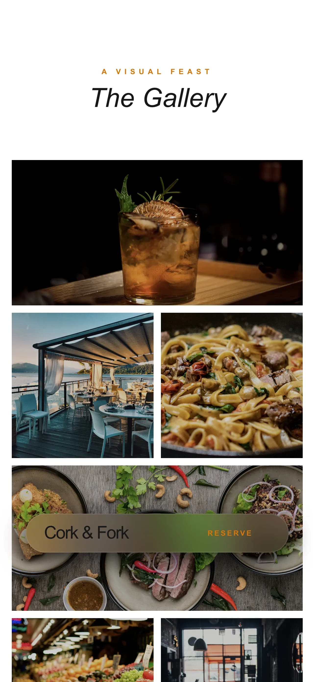 Cork & Fork Mobile View